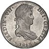 Image 1 : PERU, Lima, bust 8 reales, Ferdinand VII, 1813 JP, NGC AU details / cleaned, ex-Almenara.