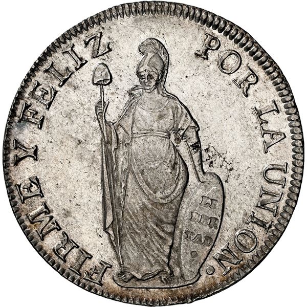 PERU, Lima, 8 reales, 1836 MT, NGC MS 61, ex-Almenara.