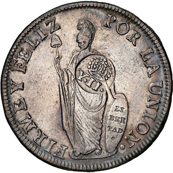 PHILIPPINES (under Spain), Manila, 8 reales, Isabel II, crowned-Y.II. countermark (Type VI, 1834-37)
