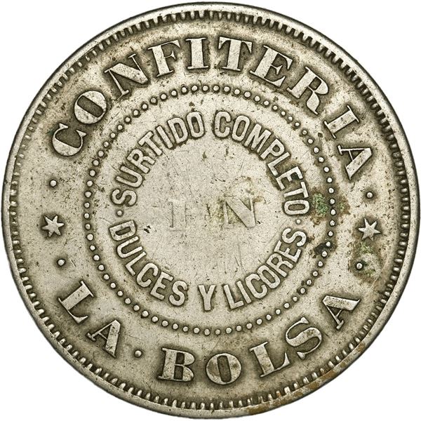 PUERTO RICO (under Spain), Mayagüez, copper-zinc-nickel 4 centavos token, no date (ca. 1890s), Anton
