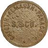 Image 1 : PUERTO RICO, Guayanilla(?), brass 10 centavos token, no date (early 1900s), Santoni y Compañía, extr