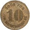 Image 2 : PUERTO RICO, Guayanilla(?), brass 10 centavos token, no date (early 1900s), Santoni y Compañía, extr
