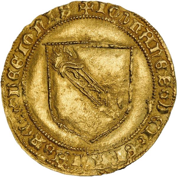 SPAIN (Castile and León), Seville, gold dobla de la banda, Juan II (1406-54), mintmark S above cross