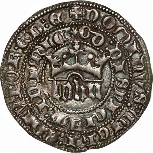 SPAIN (Castile and León), Seville, 1 real, Juan I (1379-1390), NGC AU 58, ex-Pittman.