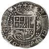 Image 1 : SPAIN, Valladolid, cob 8 reales, Philip II, 1590 oF/oA, very rare, PCGS VF25, finest and only exampl