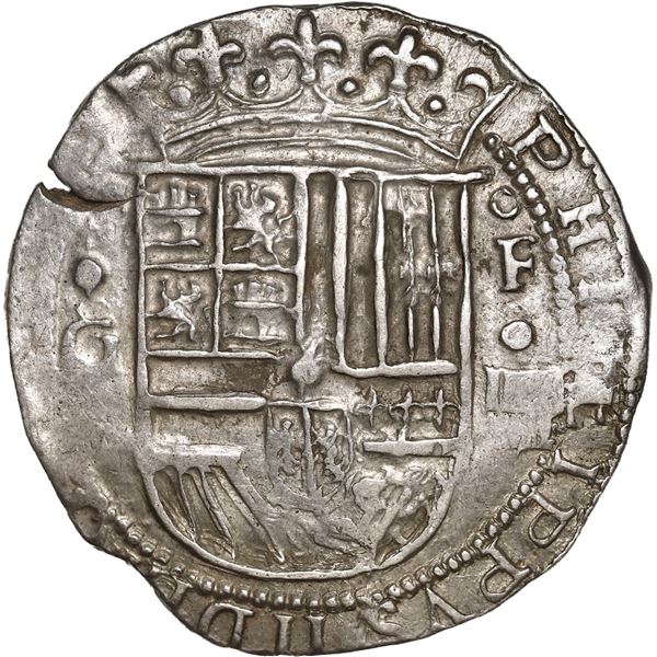 SPAIN, Granada, cob 4 reales, Philip II, assayer oF above denomination o-IIII to right, mintmark G t