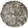 Image 2 : SPAIN, Seville, cob 4 reales, Philip II, assayer Gothic D at 4 o'clock outside tressure on reverse, 