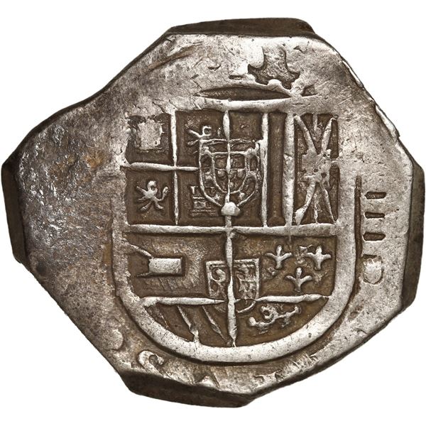 SPAIN, mint uncertain, cob 4 reales, Philip III, assayer not visible.