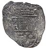Image 1 : SPAIN, Madrid, cob 8 reales, Philip IV, assayer V (1620s), mintmark MD in monogram reading horizonta