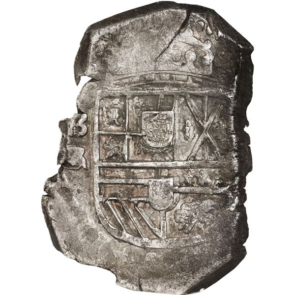 SPAIN, Burgos, cob 8 reales, Philip IV, 1651 BR, rare, NGC AU 53.