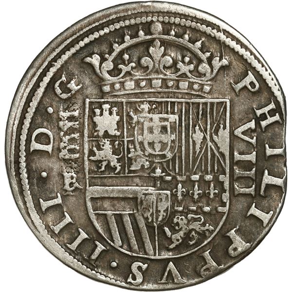 SPAIN, Segovia, milled 8 reales, Philip IV, 1659/32/1/0 BR/I, rare.