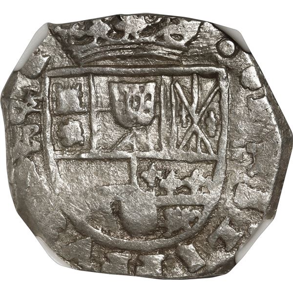 SPAIN, Madrid, cob 4 reales, Philip IV, 1641 B, date at 3 o'clock, rare, NGC AU 58, finest and only 