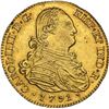 Image 1 : SPAIN, Madrid, gold bust 4 escudos, Charles IV, 1791 MF, NGC MS 63, "top pop."