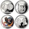 Image 1 : SPAIN, Madrid, set of two 2025-dated proof 10 euros, American Revolution - Eagle / Charles III & Was