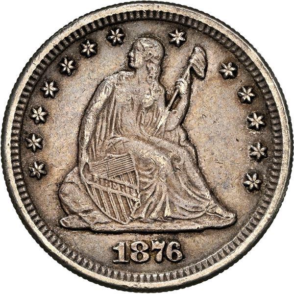 UNITED STATES, Carson City mint, quarter dollar, 1876-CC, NGC XF 45.