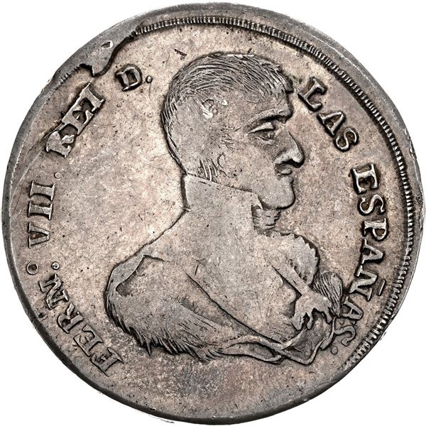 VENEZUELA, Caracas, 4 reales-sized proclamation medal, Ferdinand VII, 1812, General Monteverde, very