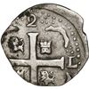Image 2 : VENEZUELA, Caracas, "imitation cob" 2 reales, fantasy date "741" (ca. 1815), quadrants of cross tran