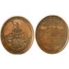 Image 1 : CUBA (under Spain), large bronze oval medal, 1858, Isabel II, inauguration of Havana Water Works, ex
