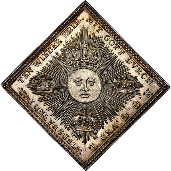 GERMAN STATES, Nürnberg, silver klippe medal, dated 1706, victories in the War of the Spanish Succes