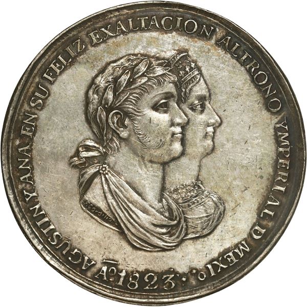 MEXICO, Tarma, silver proclamation medal, Agustín Iturbide and Empress Ana Maria, 1823, Council of S