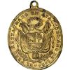 Image 2 : PERU, gilt bronze oval medal with loop, 1824-dated, Bolívar / Battle of Ayacucho, by Atanasio Dávalo