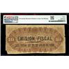 Image 2 : CHILE, Santiago, República de Chile, 10 pesos, 14-9-1898 black EMISION FISCAL overprint on Banco de 