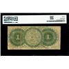 Image 2 : CHILE, Santiago, Banco de la Alianza, 1 peso, 13-11-1877, serial C56791, rare, PMG F 12, finest and 