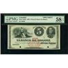 Image 1 : COLOMBIA, Bogotá, Banco de Bogotá, specimen 5 pesos, (1880), serial A, very rare, PMG Choice AU 58 E