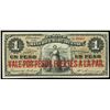 Image 1 : MEXICO, Chihuahua, Banco Minero Chihuahuense, 1 peso, 1880, serial 36441, with red VALE overprint.