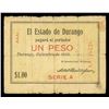 Image 1 : MEXICO, Durango, Estado de Durango, 1 peso, December 1913, series A, serial 18738.