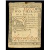 Image 1 : UNITED STATES, Continental Congress, $2/3 "Fugio note," February 17, 1776, serial 62954, plate B.