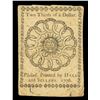 Image 2 : UNITED STATES, Continental Congress, $2/3 "Fugio note," February 17, 1776, serial 62954, plate B.