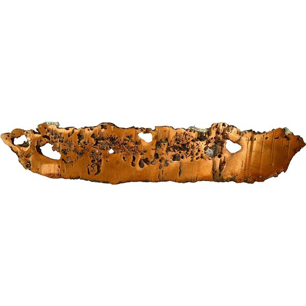 Transverse slice of large copper ingot number 76, 195 grams, ex-Atocha (1622).