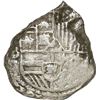 Image 1 : BOLIVIA, Potosí, cob 2 reales, Philip II, assayer B (5th period), Grade 4.