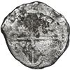 Image 2 : BOLIVIA, Potosí, clump of two cob 8 reales, Philip IV, assayers not visible.