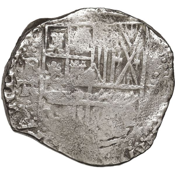 BOLIVIA, Potosí, cob 8 reales, Philip IV, assayer TR (mid- to late 1630s).