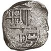 Image 1 : BOLIVIA, Potosí, cob 4 reales, Philip IV, assayer not visible, "flat" lions.