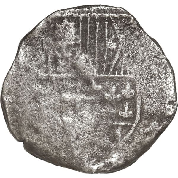 BOLIVIA, Potosí, cob 4 reales, Philip IV, assayer not visible, "flat" lions.