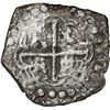 Image 2 : BOLIVIA, Potosí, cob 2 reales, Philip III or IV, assayer not visible.