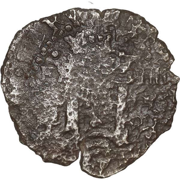 BOLIVIA, Potosí, cob 4 reales, 1652 E, transitional McLean Type II, denomination retrograde 4, ex-Ma