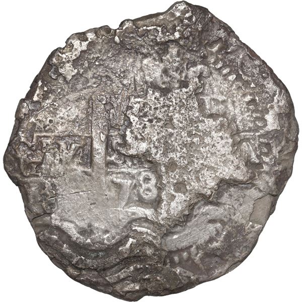 BOLIVIA, Potosí, cob 8 reales, 1678 E, ex-Mendel Peterson.