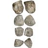 Image 1 : MEXICO, Mexico City, lot of four cob 8R (one) and 4R (three), Charles II, assayers not visible.