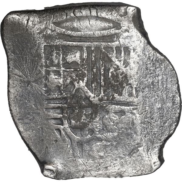 MEXICO, Mexico City, cob 4 reales, Charles II, assayer not visible.
