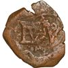 Image 1 : SPAIN, mint uncertain, copper 4 maravedís, Philip IV, with several revaluation countermarks (one dat
