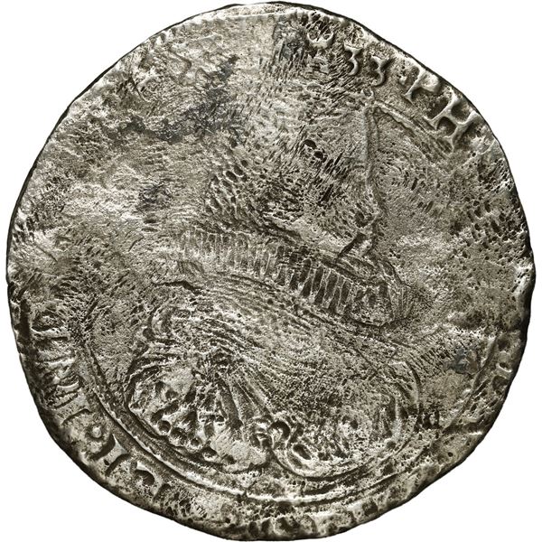 NETHERLANDS (Spanish), Tournai, portrait ducatoon, Philip IV (young bust), 1633.