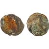 Image 1 : NETHERLANDS (United), Zeeland, clump of four copper duits, 1752, encrusted as found.