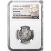 Image 1 : MEXICO, Mexico City, bust 2 reales, Charles III, 1782 FF, NGC Genuine (El Cazador Shipwreck Brown La