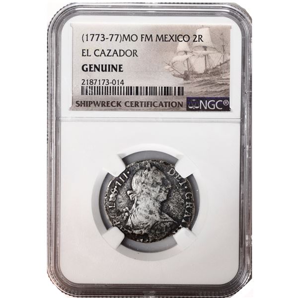 MEXICO, Mexico City, bust 2 reales, Charles III, date not visible, assayer FF (1778-83), NGC Genuine