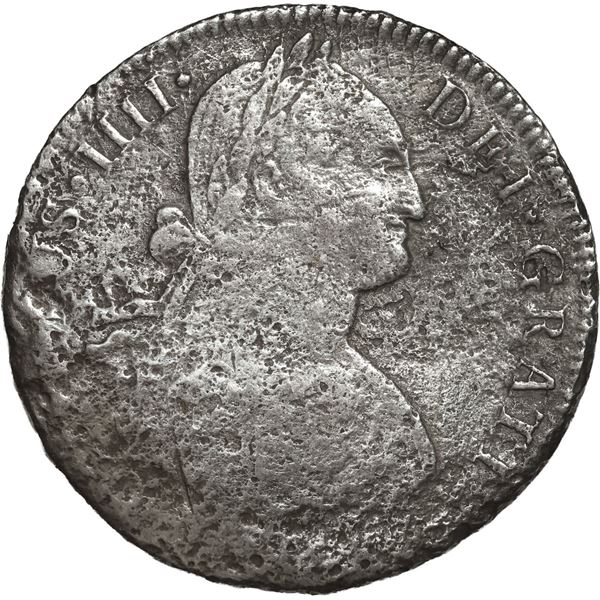 MEXICO, Mexico City, bust 8 reales, Charles IV, date not visible, assayer FM (1791-1801).