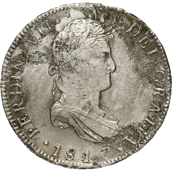 MEXICO, Mexico City, bust 8 reales, Ferdinand VII, 1817 JJ.